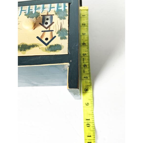 3 Drawer Hand Painted Shelf and Towel Hanger Country Farmhouse - Picture 6 of 7